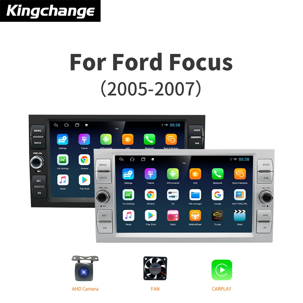 

Автомагнитола Kingchange 8 дюймов, мультимедийный стерео-плеер на Android, для Ford Focus 2, Kuga, Fiesta, Mondeo 4, C-Max, Carplay, Navi, BT, GPS, Wi-Fi