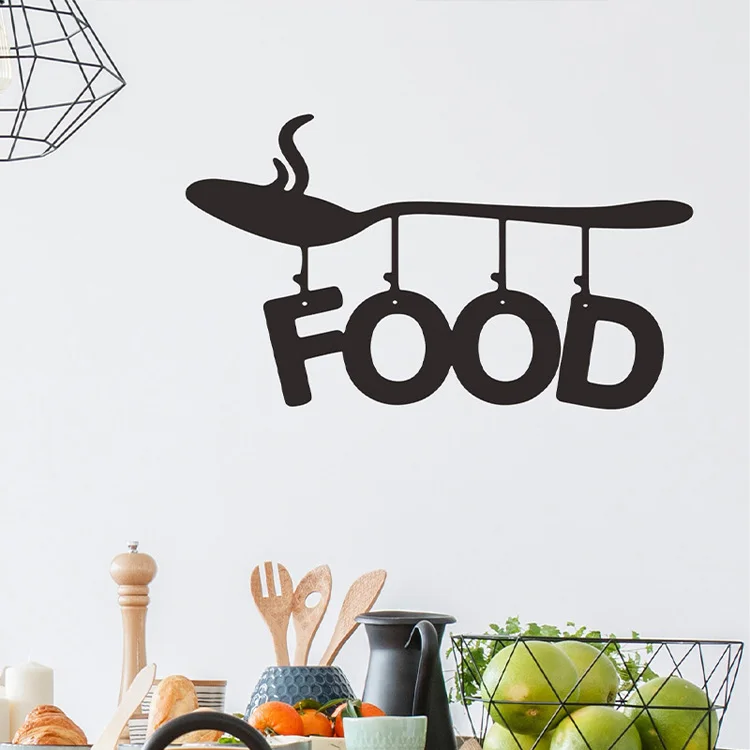 Description Picture 6 of itemFOOD Spoon Silhouette Wall Sticker For Restaurant Kitchen Decoration Wallpaper Creative Pattern Home Decor Decals Self-adhesive