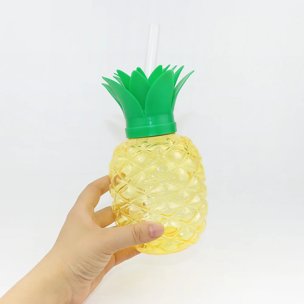 6-10 Stück Hawaii Party Strohbecher Ananas Trauben Erdbeere Mango Saft Trinkbecher Obst Trinkbecher Tropische Partydekorationen – Detail 8