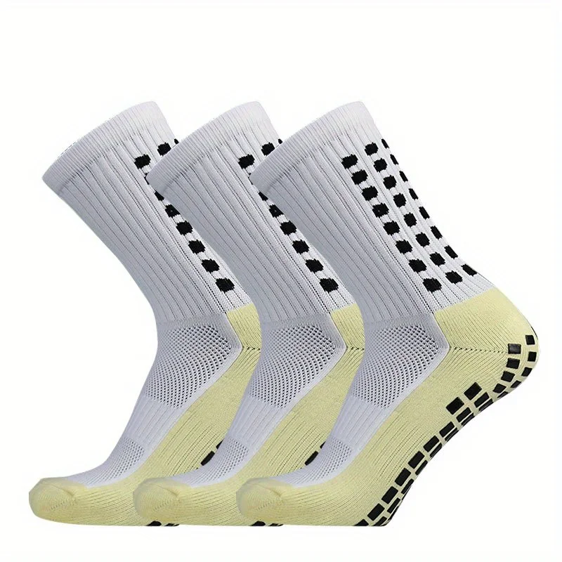 3 Pairs Multifunctional Non-Slip Silicone Sports Socks - Breathable Outdoor Training Gear