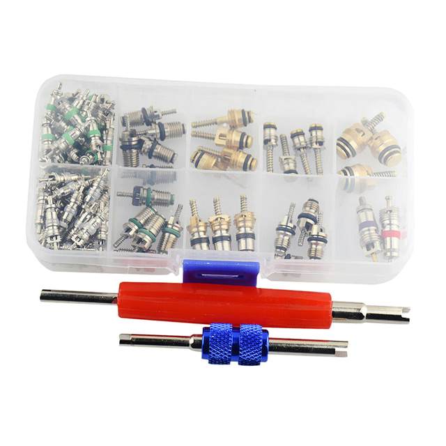 Car Air Conditioner Valve Core R12 R134A Durable Direct Replace Repair Set