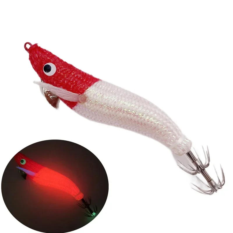 2.2# Luminous Wood Shrimp Japanese Hook 9cm-8g Squid Hook Bait Flat Part of Knife Shrimp Squid Needle Lure