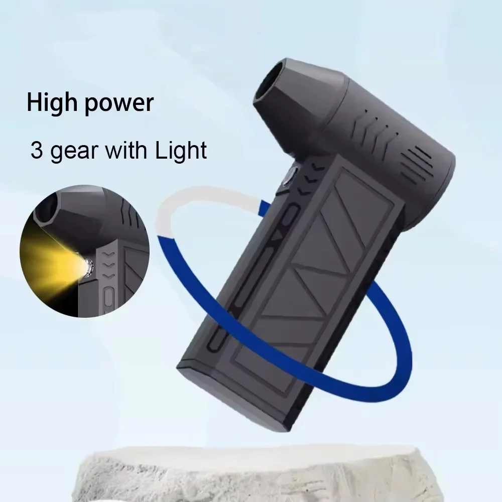 Mini 130000RPM Turbo Jet Fan Electric Air Duster Adjustable wind speed Turbo Violent Blower Rechargeable with Light Car Cleaning electric air duster
