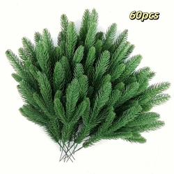 Collection of 60 Artificial Pine Trees with Lush Green Branches (Green)