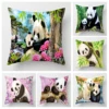 Home living room decoration cushion covers short plush Panda and Bamboo throw pillow cover45*45 pillowcase 40x40cm 50x50 45x45 1