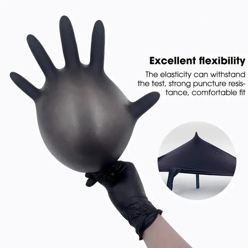 Disposable Gloves Nitrile Gloves Cleaning Gloves 20/50PCS Disposable Nitrile Gloves for Household Cleaning Kitchen Dishwashing Working Gardening Tattoo Gloves Thickened Durable