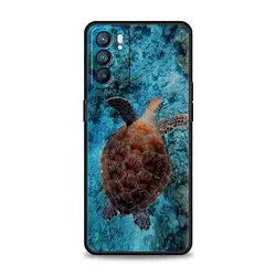 Cartoon Sea Turtle Ocean Blue Phone Case - Oppo A95 (A1)