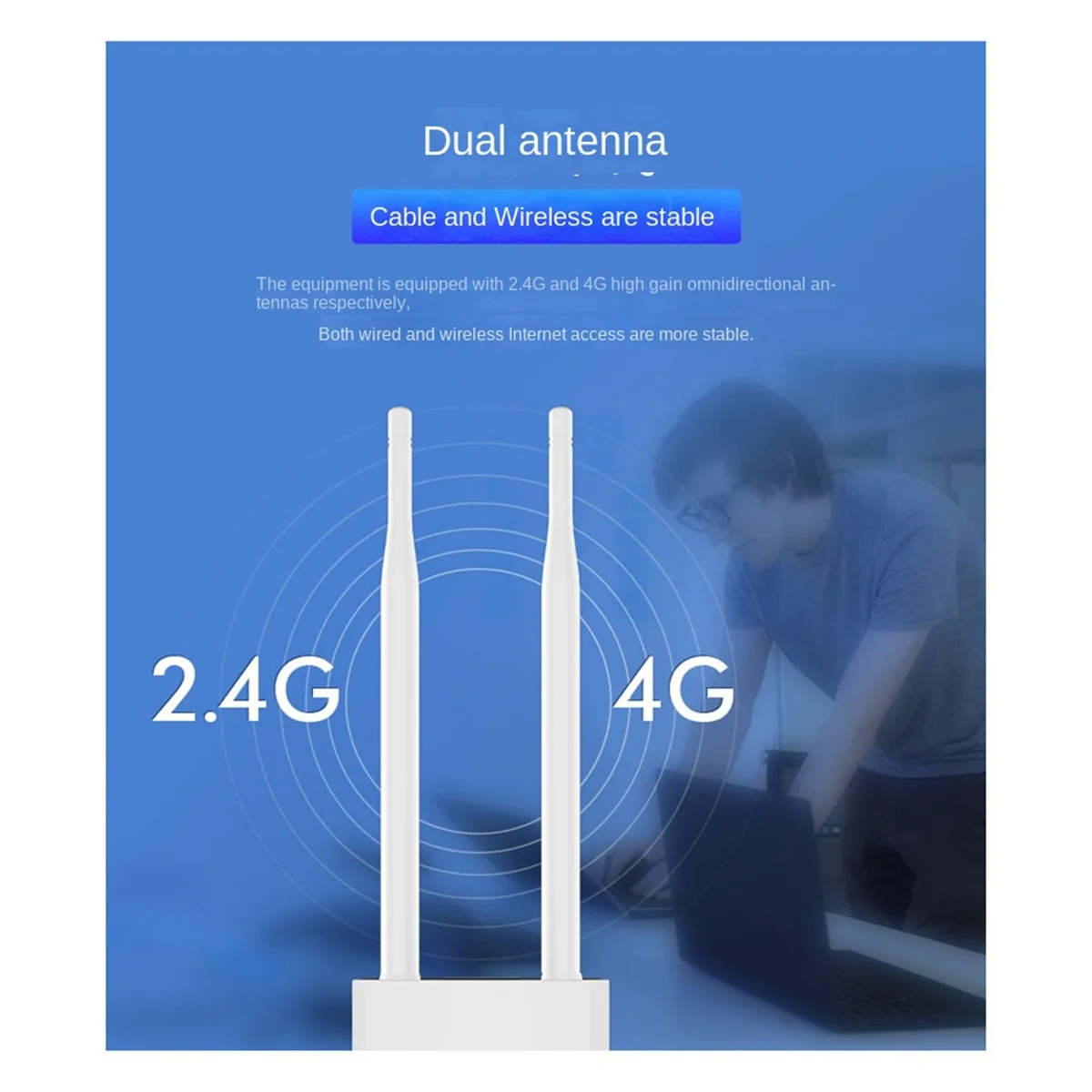 

Outdoor 4G Wifi Router 150Mbps Wi Fi Router with Sim Card All Weather Wifi Waterproof Booster Extender EU Plug