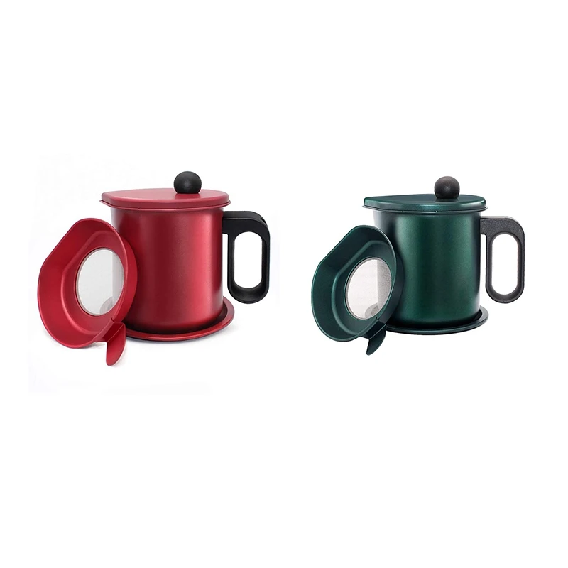 Cooking Oil Container With Strainer,Oil Container Kitchen, Anti Scald