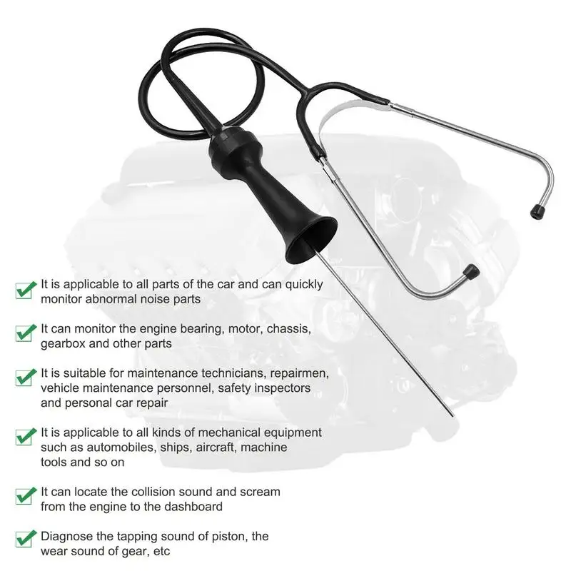 Mechanic Stethoscope for car Hear Your Engine Like a Pro Stainless Steel Stethoscope for Precise Fault Detection Detection