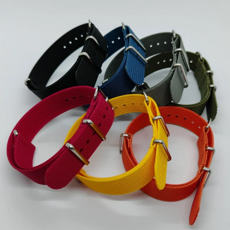 Ribbed NATO Nylon Watch Strap – Comfortable Military-Style Watchbands for Men and Women