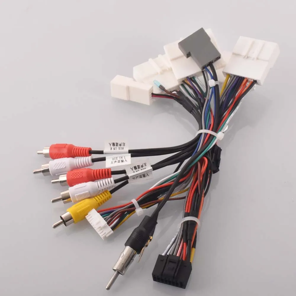 자동차 라디오 스테레오 배선 하네스 케이블 어댑터 안드로이드 16pin For Nissan Juke Altima Sunny Teana Qashqai Xtrail Tiida bluebird