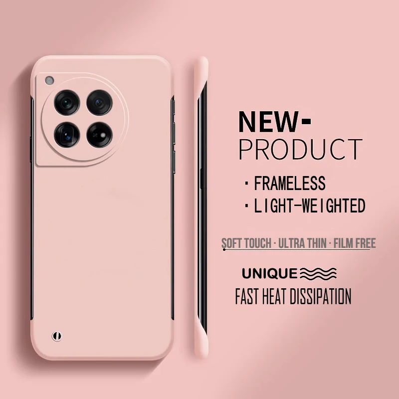 Frameless Matte Hard PC Protective Phone Case - Solid Shell Cover with Bumper