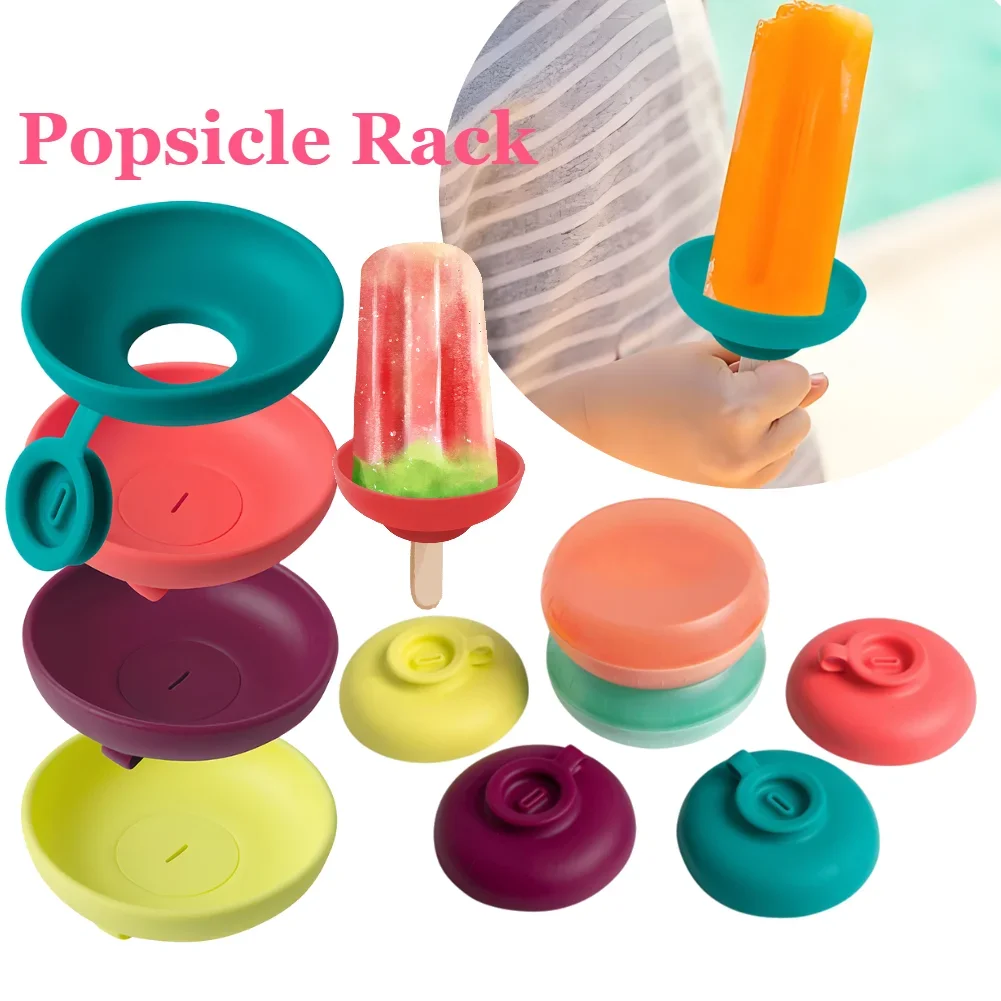 Popsicle Rack Silicone Drip-Proof Popsicle Rack Silicone Drip Free Ice Holder Ice Cream Tools Free Froze Treats Rack