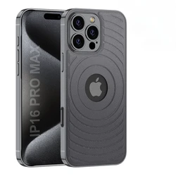 Electroplated Leather Magnetic Shockproof Phone Case - Premium Protective Cover - iPhone 16 (Grey)