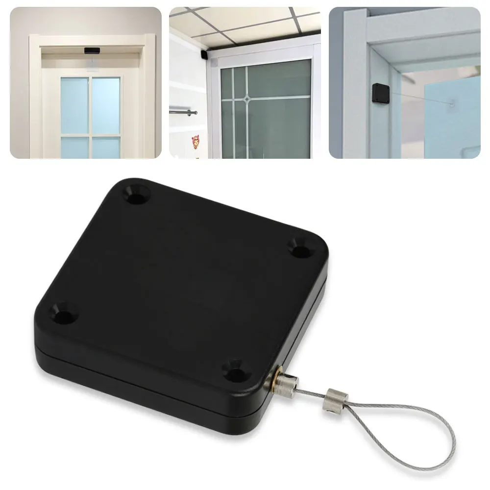 No Punching Automatic Door Closer Closing Sliding Door Wooden Home Closers Closer Bracket Automatic