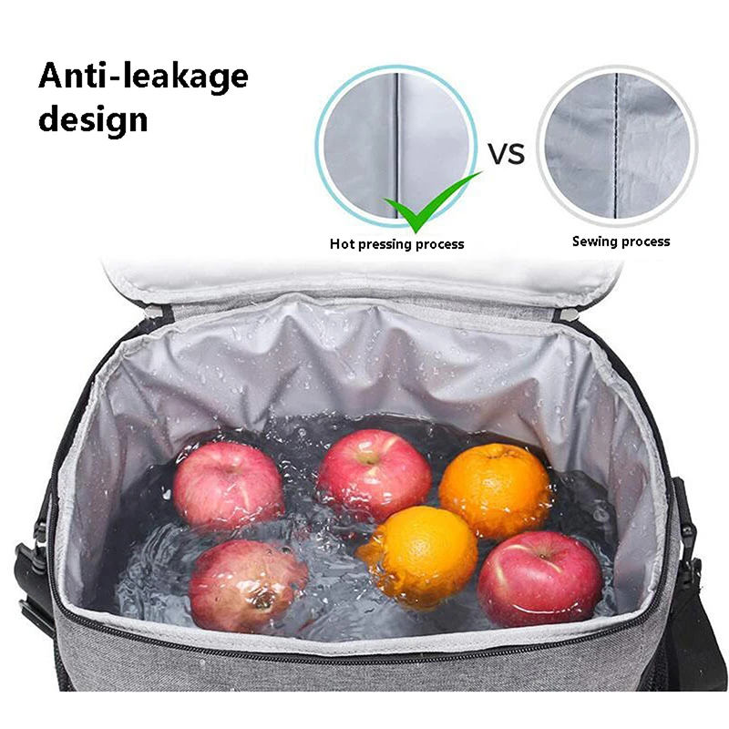 작업용 보온 도시락 가방, 피크닉 가방, 자동차 Bolsa 냉장고, 휴대용 쿨러 백, 식품 배낭, 15L