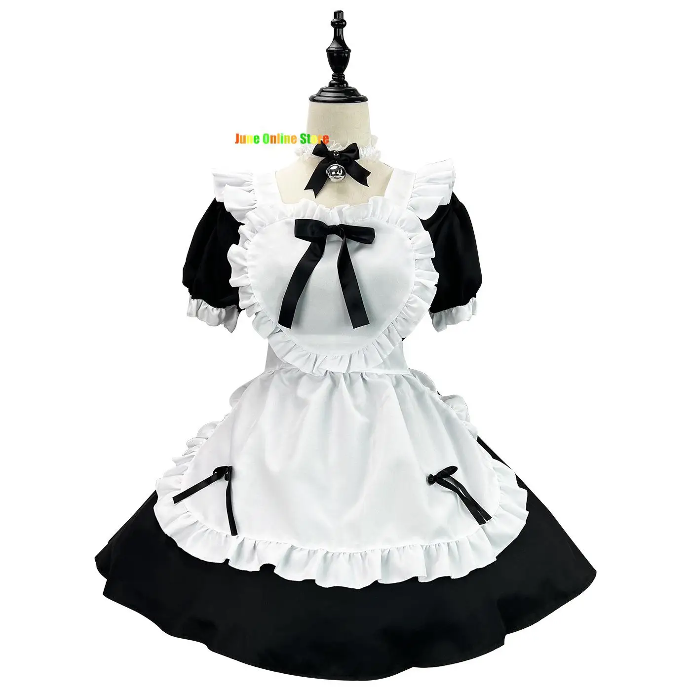 

Anime Cute Heart Lolita Maid Cosplay Costume 4Colors Alice Dress Girls Woman Waitress Maid Party Stage Costumes Alice Maid Dress