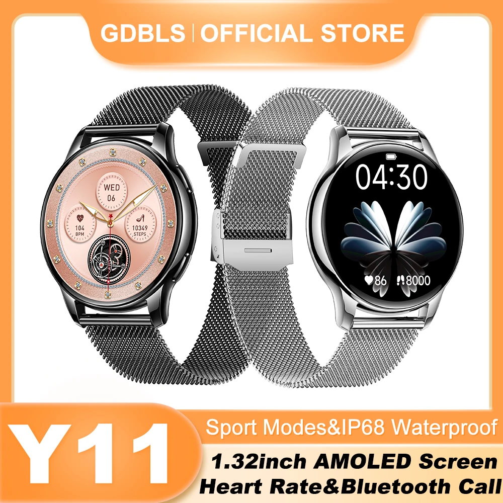Smart Watch Y11 Amoled Screen Women'S 1.43 Pollici Bluetooth Call Health Monitor Sport Fitness