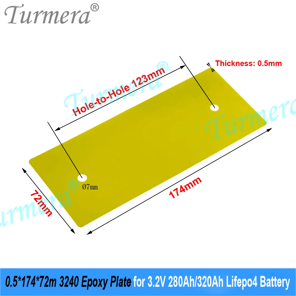 Turmera 12V 48V 3240 Epoxidplatte 203*172mm 174*288mm 200*300mm 0,5mm Dicke Verwendung in 3,2V 280Ah 320Ah 105Ah Lifepo4 Batterie DIY – Detail 12