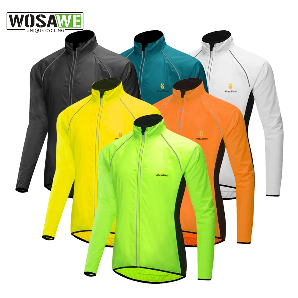 WOSAWE Men MTB Road Bike Bicycle Jackets Breathable Reflective Cycling