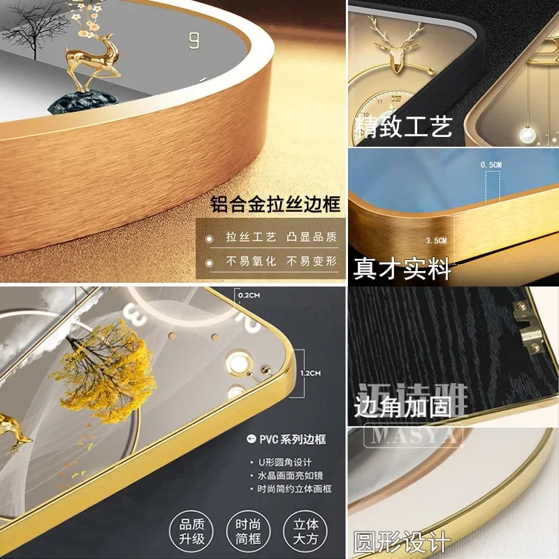 Digital Luxury Wall Clock – Silent Home Decor 5