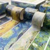 MOHAMM 8 PCS Washi Paper Gold Foil Van Gogh Oil Painting Starry Sky Masking Tapes Set for Scrapbooking DIY Crafts Decoration 4