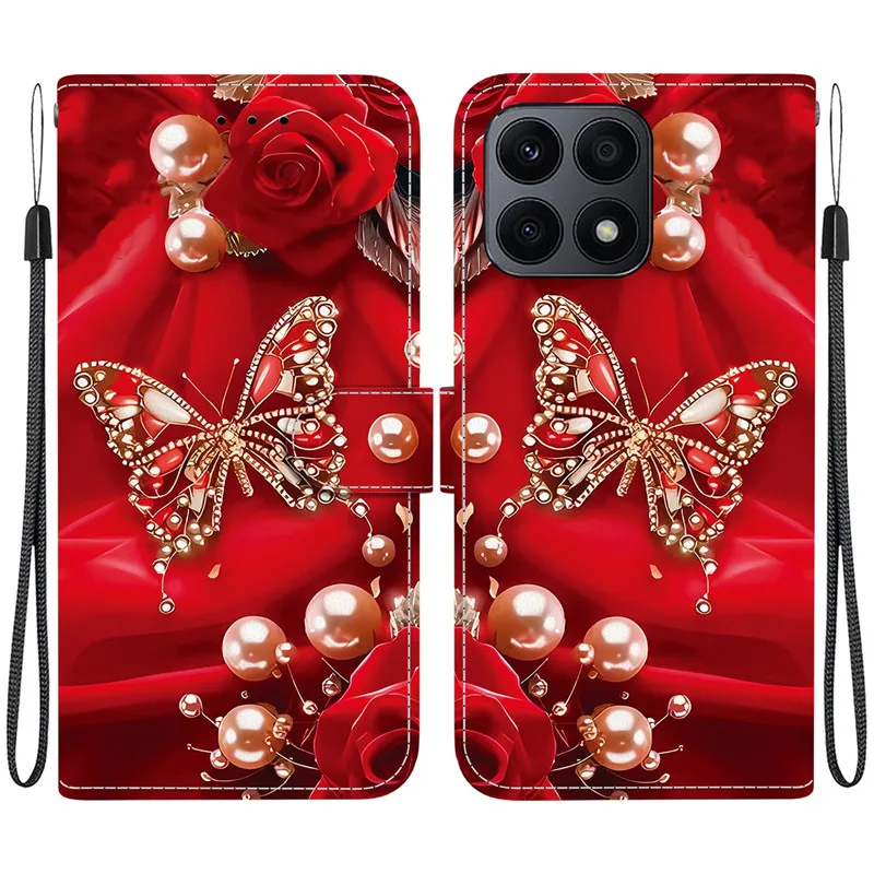 Elegant Colored Flower Wallet Phone Case with 3D Pattern - Cute Flip Leather Cover