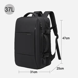 BANGE Expandable Waterproof Men's Large Capacity Backpack (Black 37L)
