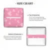 Custom Pink Hearts Pattern Tissue Box Cover Square PU Leather Facial Tissues Holder for Home 4