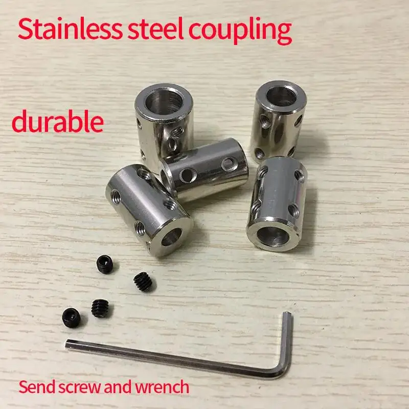 No. 45 steel rigid coupling DIY motor parts 4/5/6/8/10/12mm inner diameter connecting shaft shaft extender rigid shaft coupler