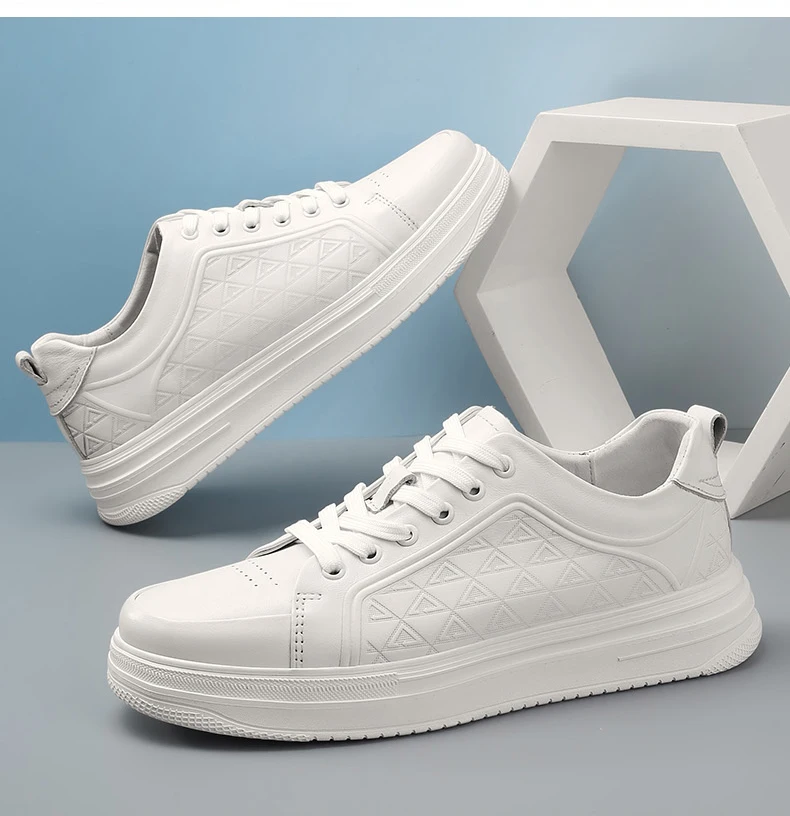 Leichte Herren-Aufzugsschuhe aus Rindsleder, 5 cm, versteckte Aufzüge oder flache Sohle, atmungsaktive Freizeit-Sneaker für den täglichen Gebrauch, bequem – Detail 24