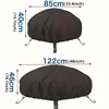 1pc Fire Pit Cover with Drawstring  - Waterproof, Heavy Duty, Heat and Stain Resistant BBQ Grill Cover for Outdoor Protection 5
