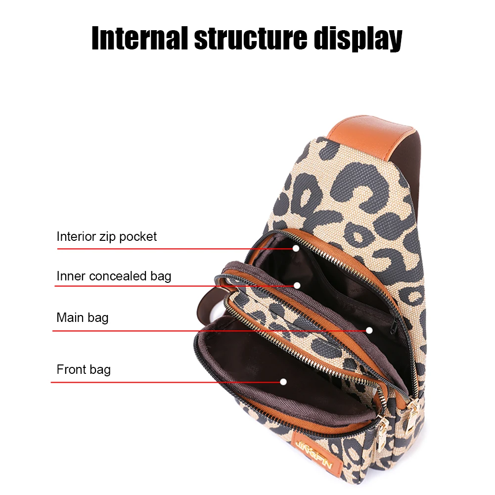 Buy the Womens Orange Brown Inner Zip Pockets Adjustable Strap Crossbody Bag
