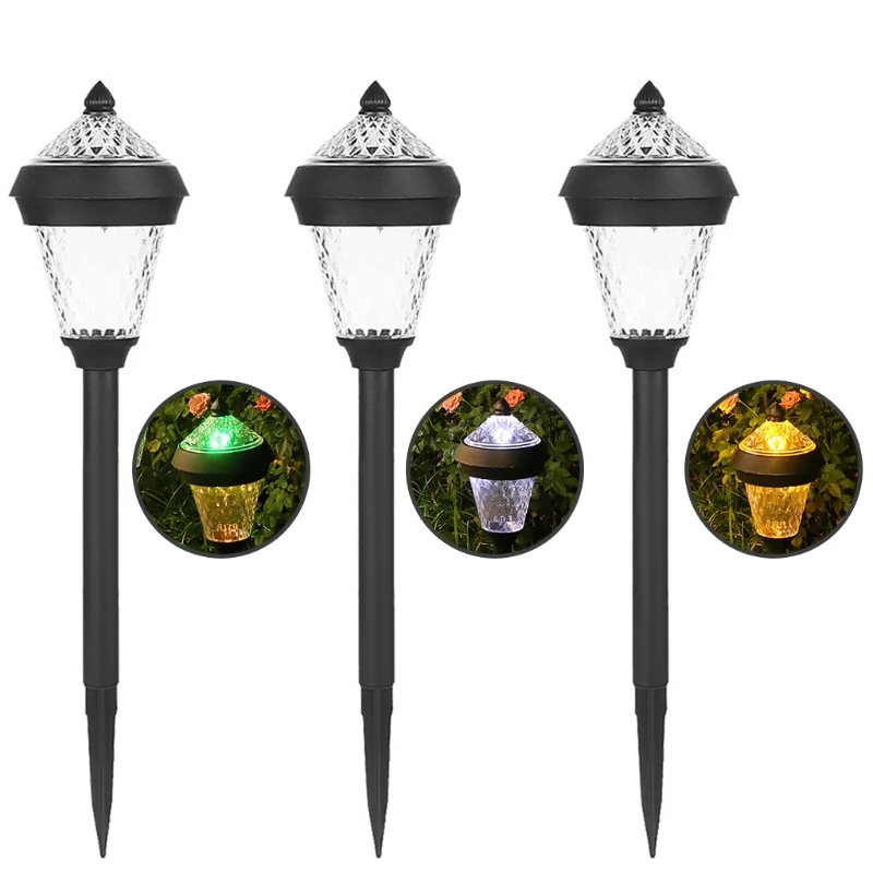 

Retro Street Lamp Solar Lawn Light with Stake Street Night Light Garden