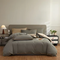 Ensemble de housse de couette 100% coton égyptien, 3 pièces, 1 housse de couette et 2 taies d'oreiller, 150x200/200x230cm, simple/double, Queen King Size 4