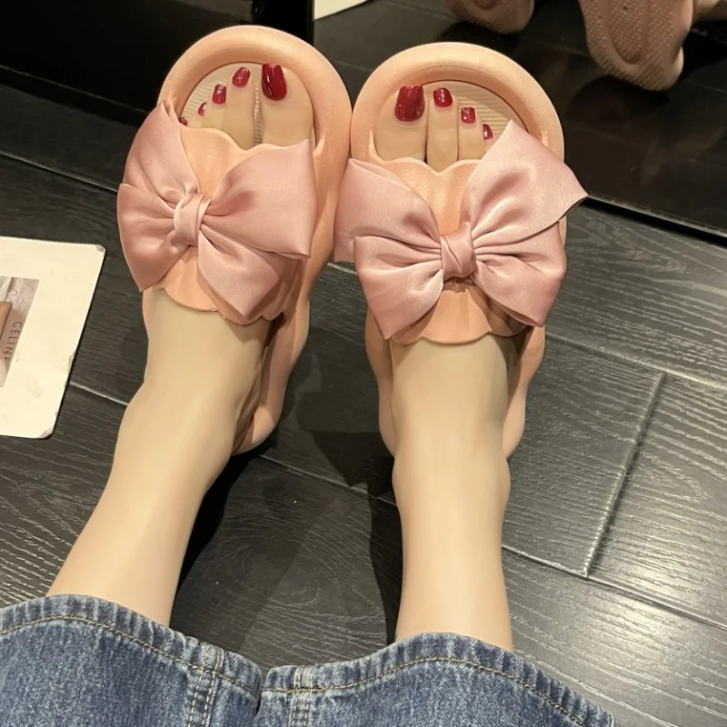 

Women's EVA Flat Slippers 2023 Summer Bowknot Comfort Soft Sole Casual Slides Shoes for Women Fashion Open Toe Ladies Sandals