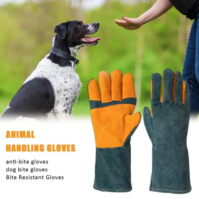 Pet Grooming Gloves Pet Protective Gloves Anti-bite Gloves Multipurpose Pet Glove For Grooming Home Supplies For Fireplace Stove Oven Grill Welding BBQ Mig Pot Holder