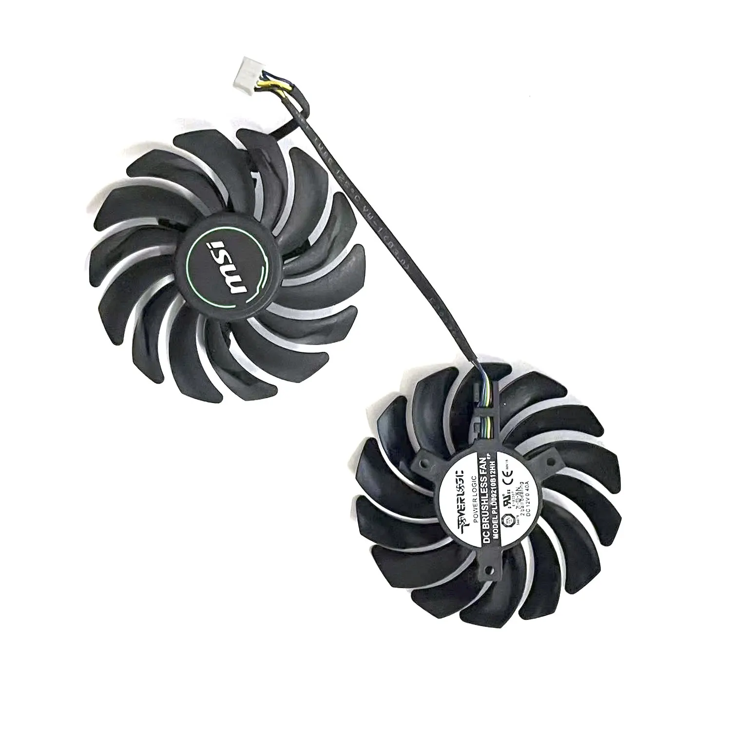 Ventilador de Refrigeração para Msi Geforce Gtx 1660 1660 Super 1660ti Rtx 2060 tx oc dc Pld092110s12hh 4pin 4pin 12v 0.4a Novo 87 mm - Imagem 3
