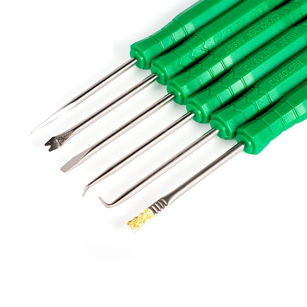6 stücke PCB Entlöten Aid Tool Kit Löten Assist Tool PCB Reinigung Reparatur Werkzeug Platine Schweißen Hilfs Werkzeug – Detail 6