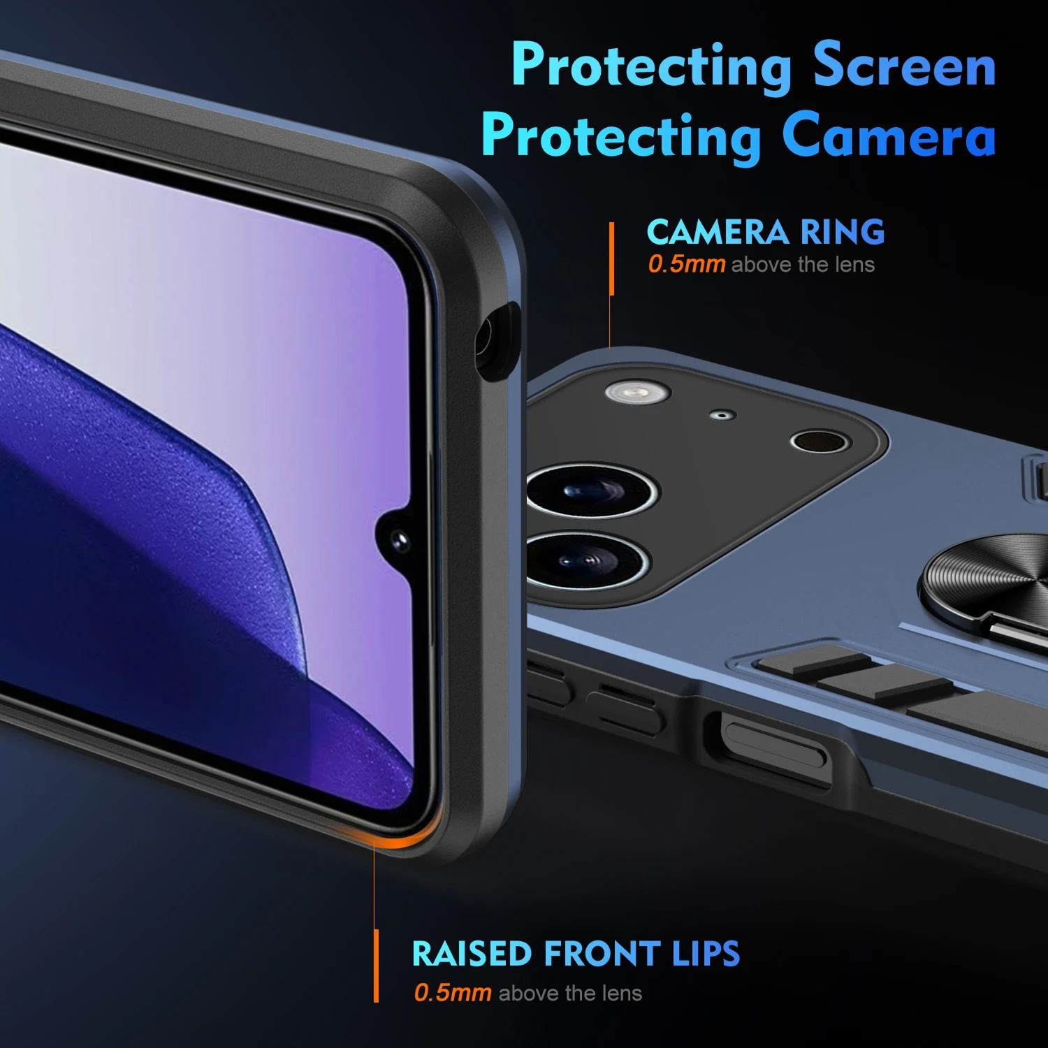 Ultimate Shockproof Protective Phone Case with Ring Stand Holder