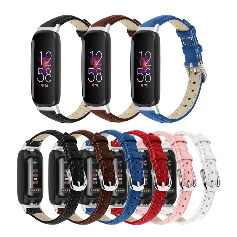 

Slim Leather band For Fitbit inspire 3 Smart bracelet Strap Bamboo pattern Women Men Wristband Accessories for fitbit inspire 3