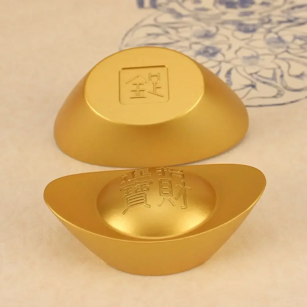Alloy ingots Imitation Gold Antique Attracting Wealth Desktop Ornaments Living room decorations Opening and housewarming gifts