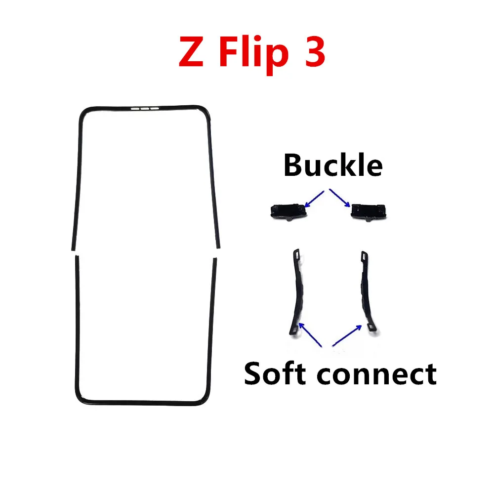 Middle Frame Stand Housing Bezel Repair Part + Buckle Connect, Edge Strips