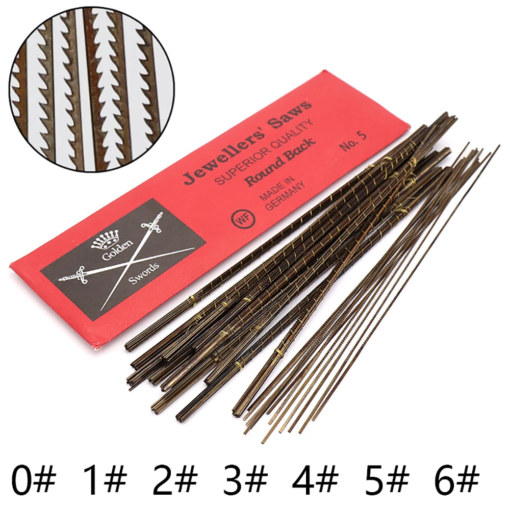 

5-6# Scroll Saw Blade 130mm Toughness Fine Cut Craft Strong Hardness Fretsaw Blade With Pin for Woodworking DIY Metal