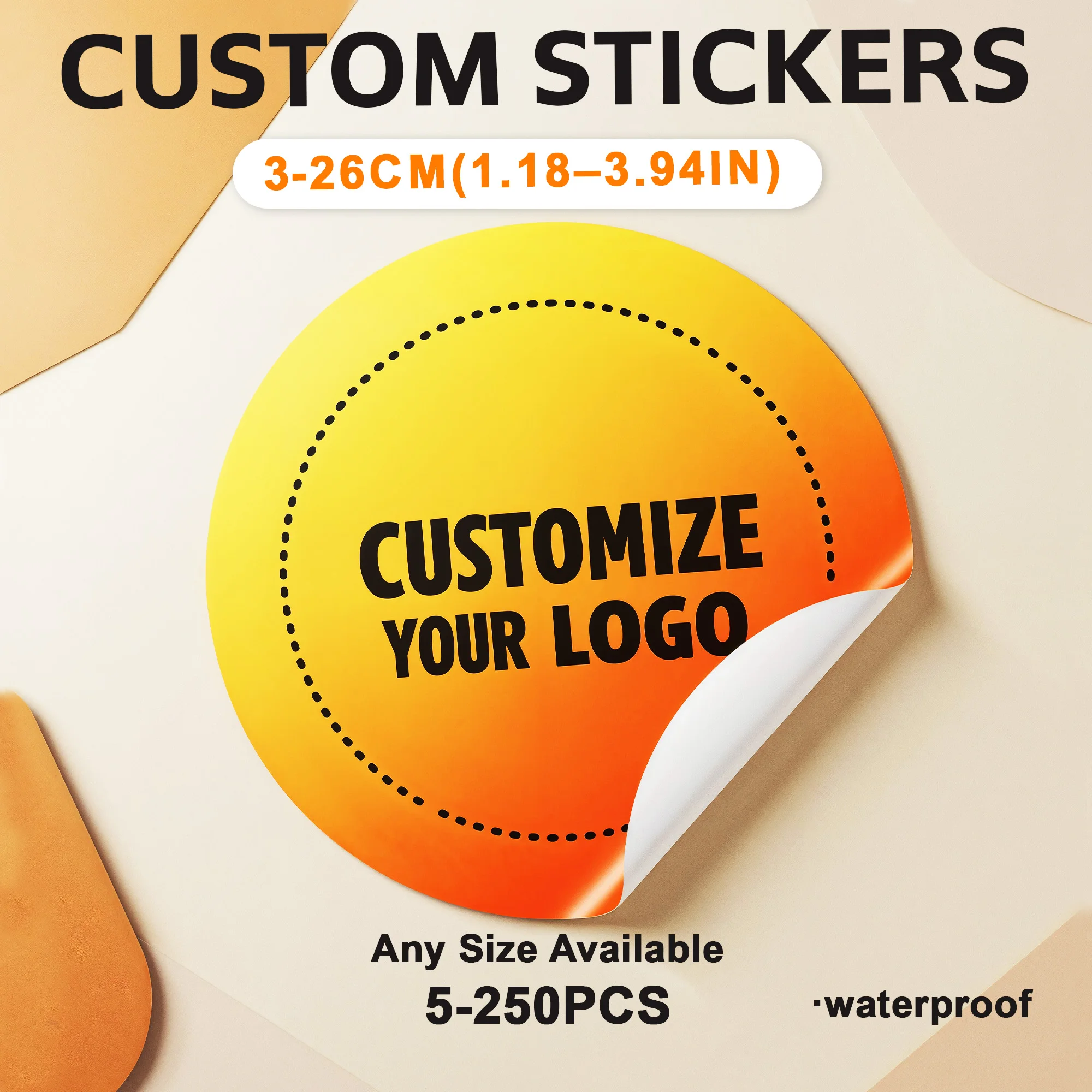 Custom Stickers Round Personalized Stickers Waterproof Custom Logo Labels for Wedding Birthday,Gift Box Envelope Packaging