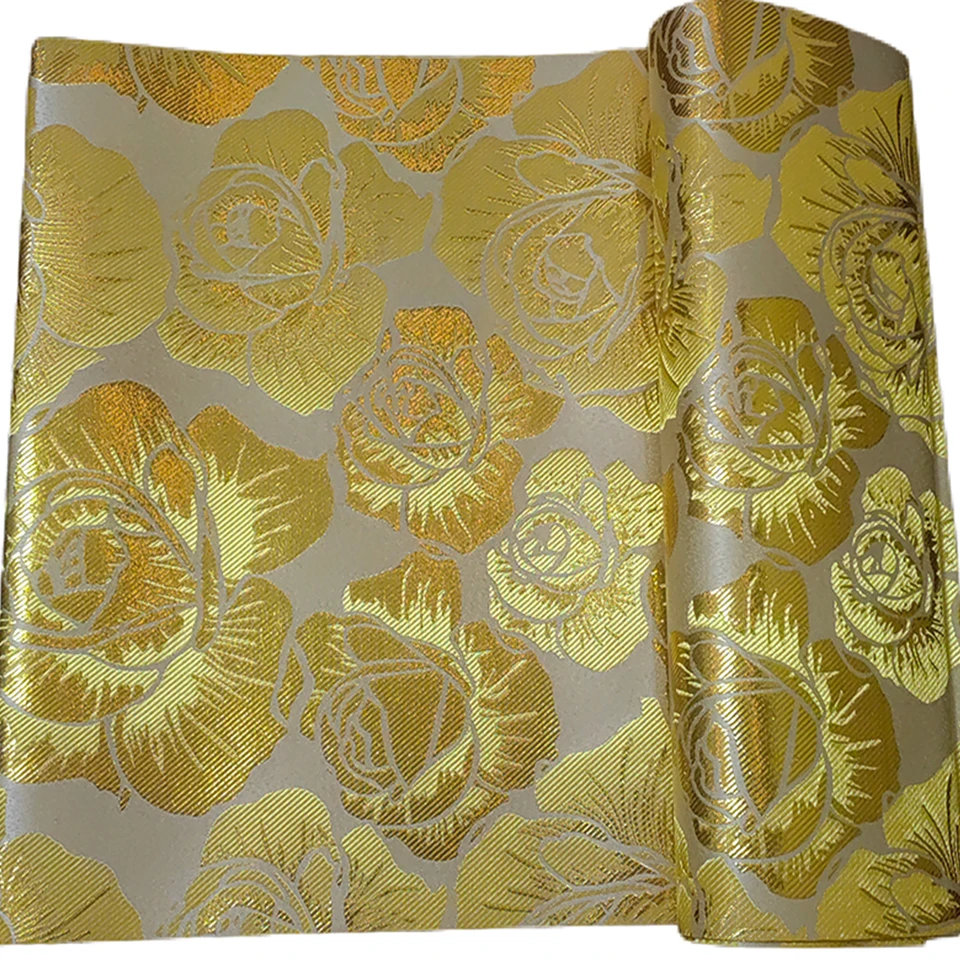 Hochwertiger Damaststoff für afrikanische Kopfbedeckung, 2-teiliges rosafarbenes Gele- und Wrapper-Set für Hochzeit, nigerianische Sego Headtie JX-12-11 – Detail 16