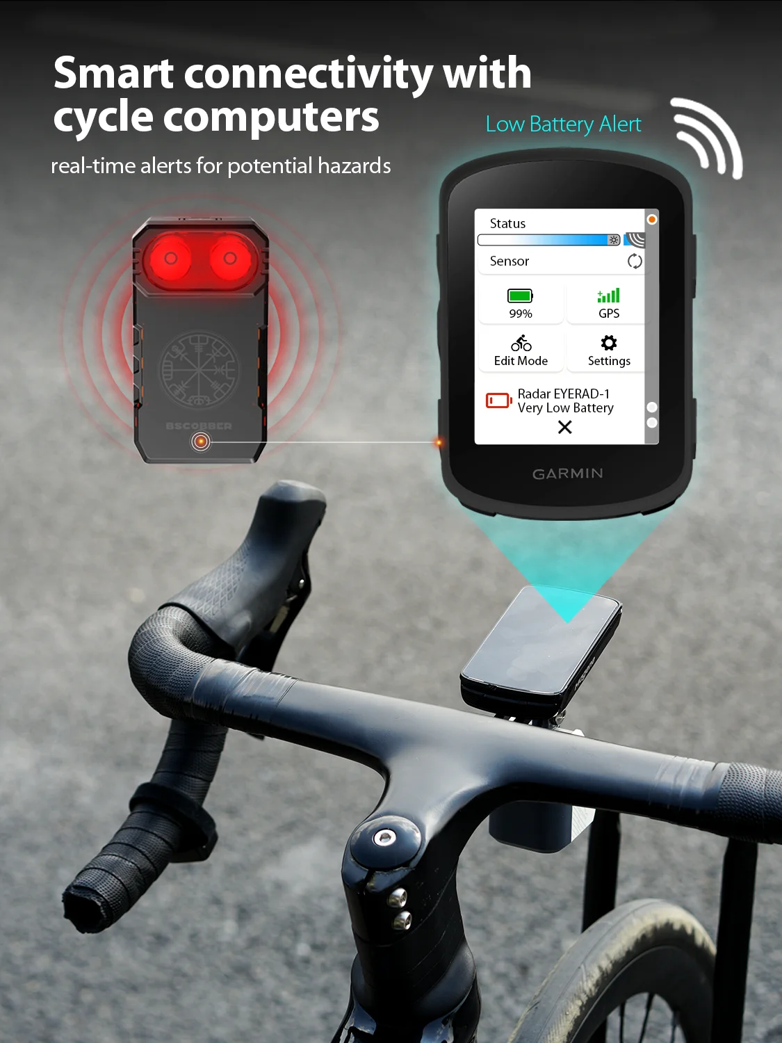 Smart Bike Taillight Bicycle Radar Tail Light IPX6 Waterproof Cycling Wireless T