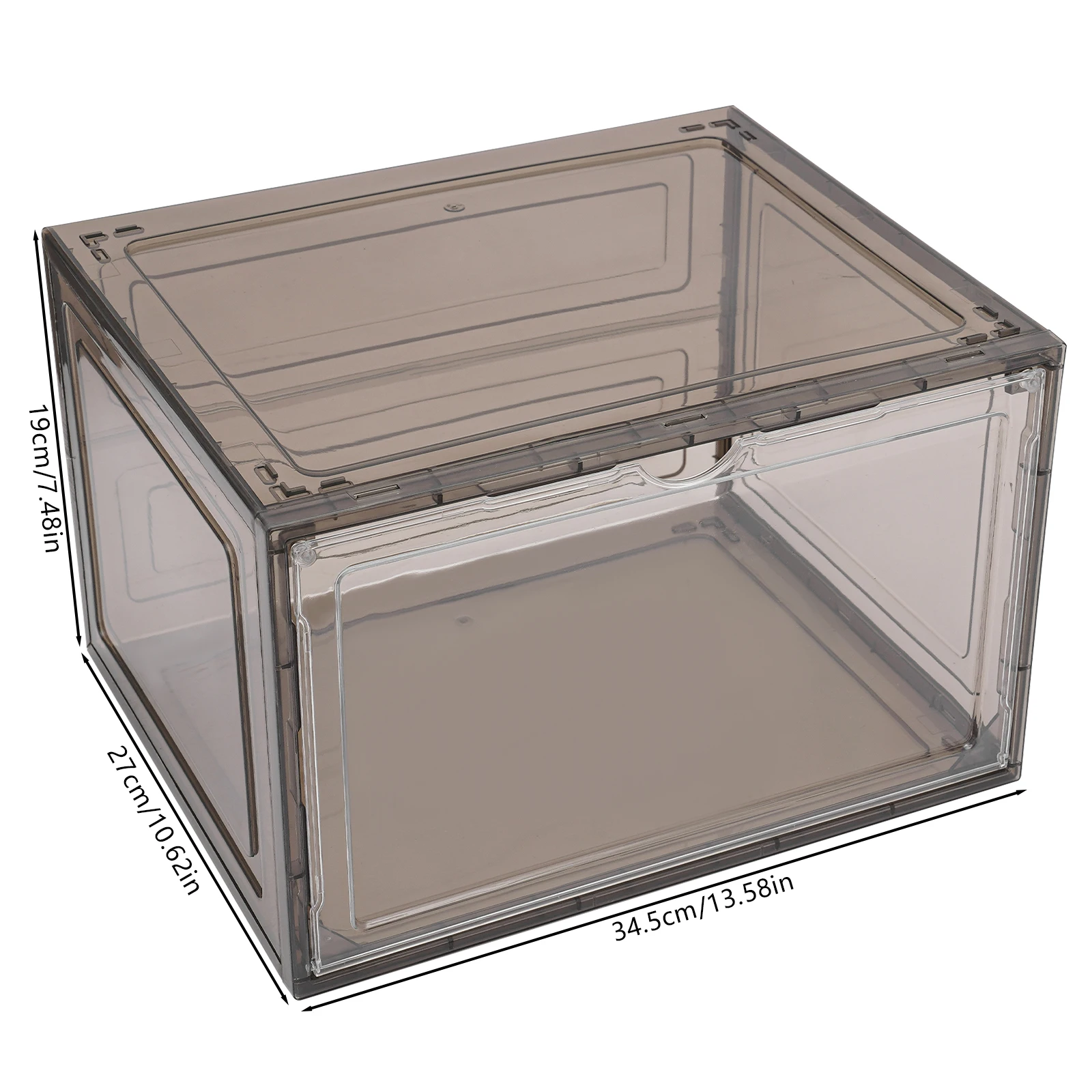 12-Pack Stackable Shoe Boxes, Transparent Acrylic for Sneakers, High Heels, Boots, Dust-Proof, Space-Saving Design 5