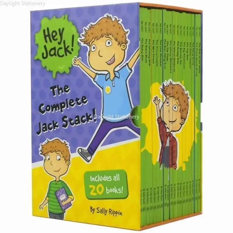 

20 Pcs/Set Hey Jack !The Complete Jack Stack English Picture Story Book Children's Bridge Chapter Reading Kids Gift Box